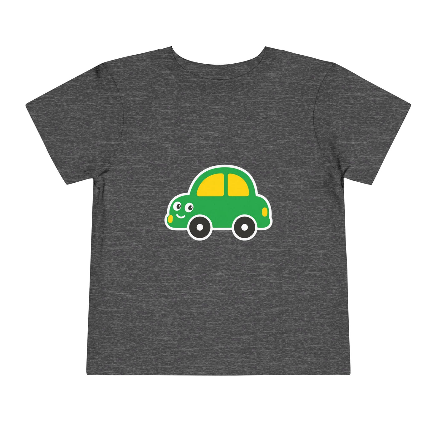 Toddler Tee — Cute Green Cartoon Car Graphic - Front Patch Kids Co.