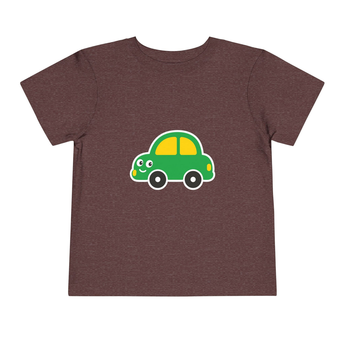 Toddler Tee — Cute Green Cartoon Car Graphic - Front Patch Kids Co.