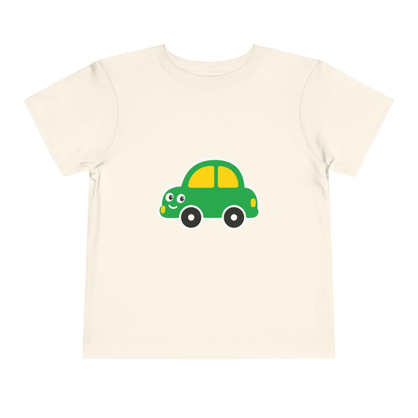 Toddler Tee — Cute Green Cartoon Car Graphic - Front Patch Kids Co.