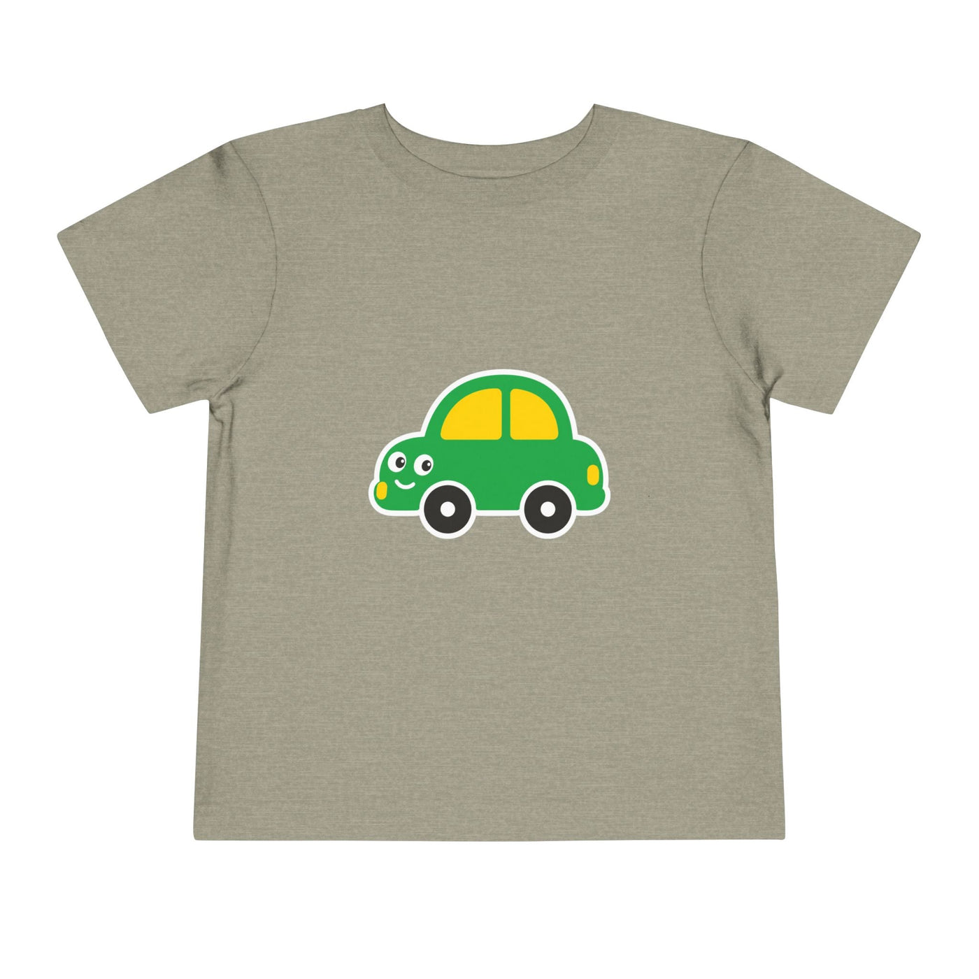 Toddler Tee — Cute Green Cartoon Car Graphic - Front Patch Kids Co.
