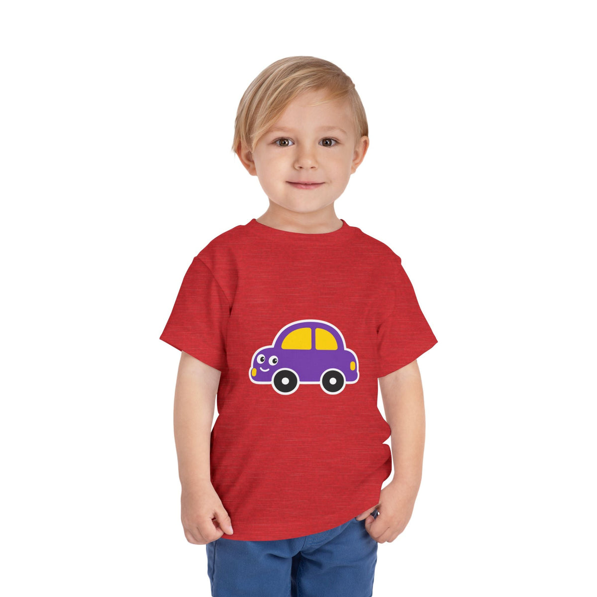 Toddler Tee — Cute Purple Cartoon Car Shirt for Kids - Front Patch Kids Co.