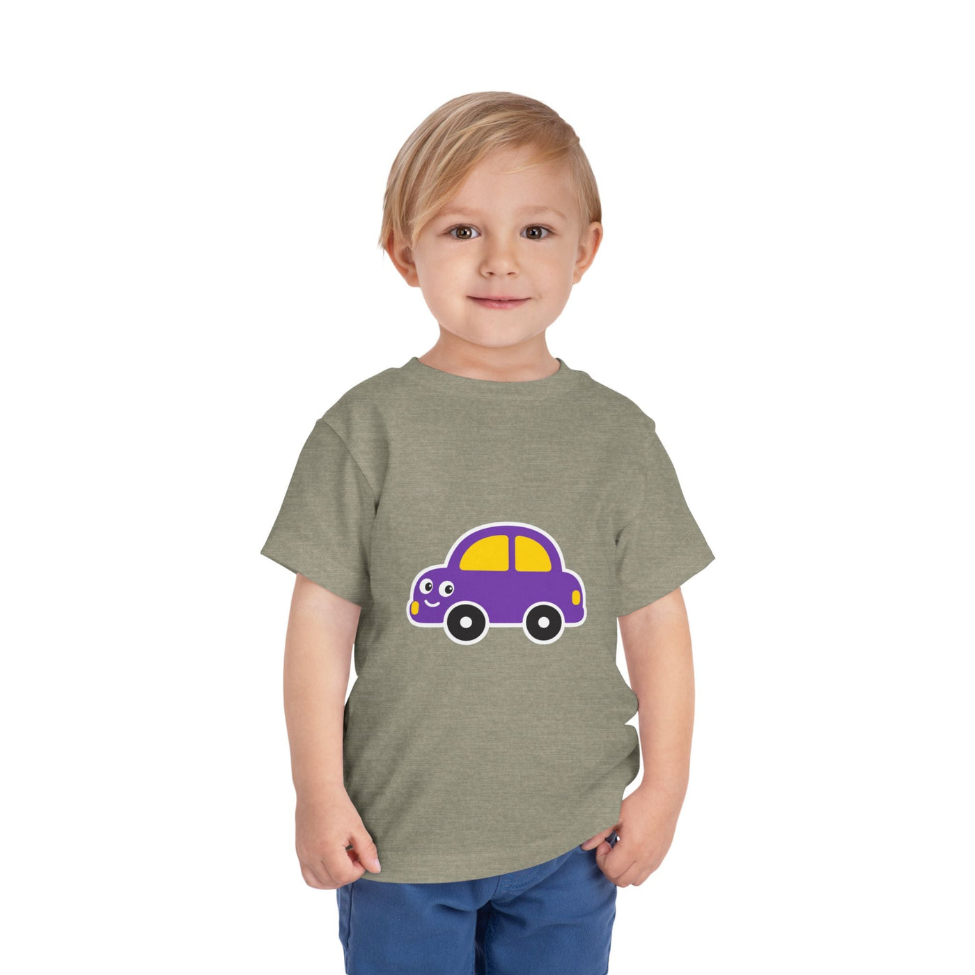 Toddler Tee — Cute Purple Cartoon Car Shirt for Kids - Front Patch Kids Co.