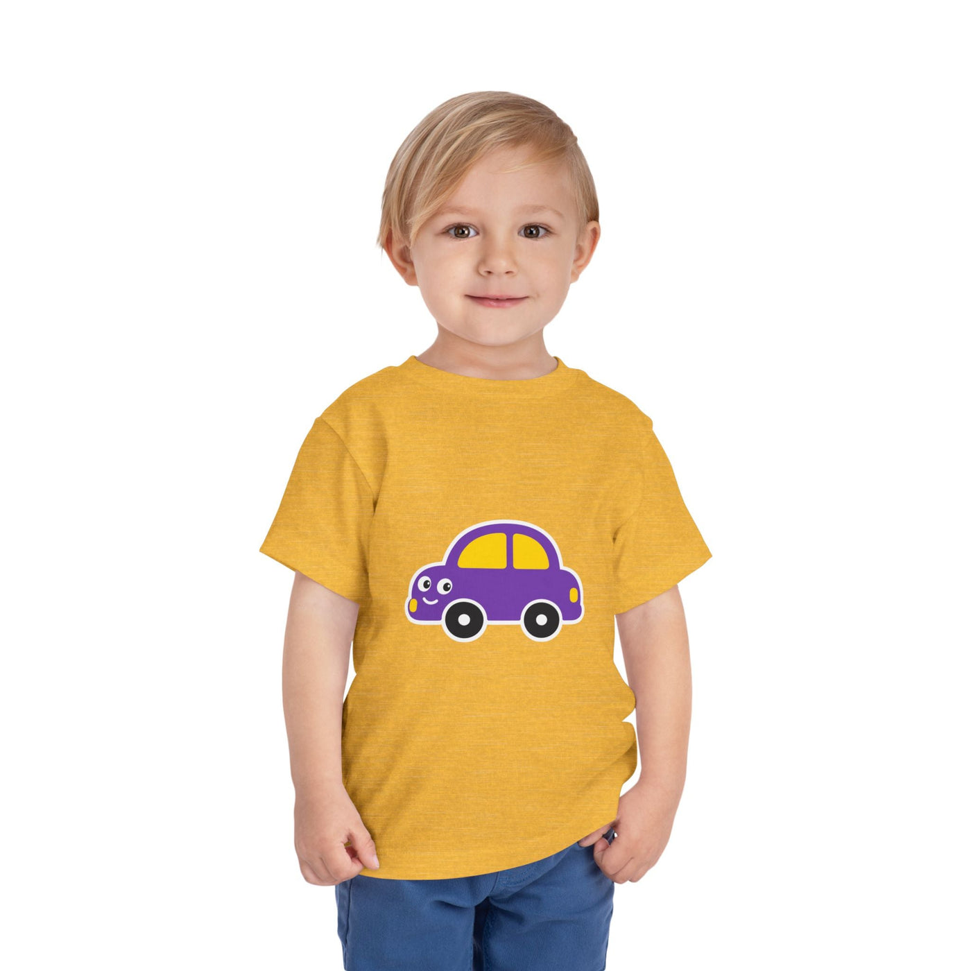 Toddler Tee — Cute Purple Cartoon Car Shirt for Kids - Front Patch Kids Co.