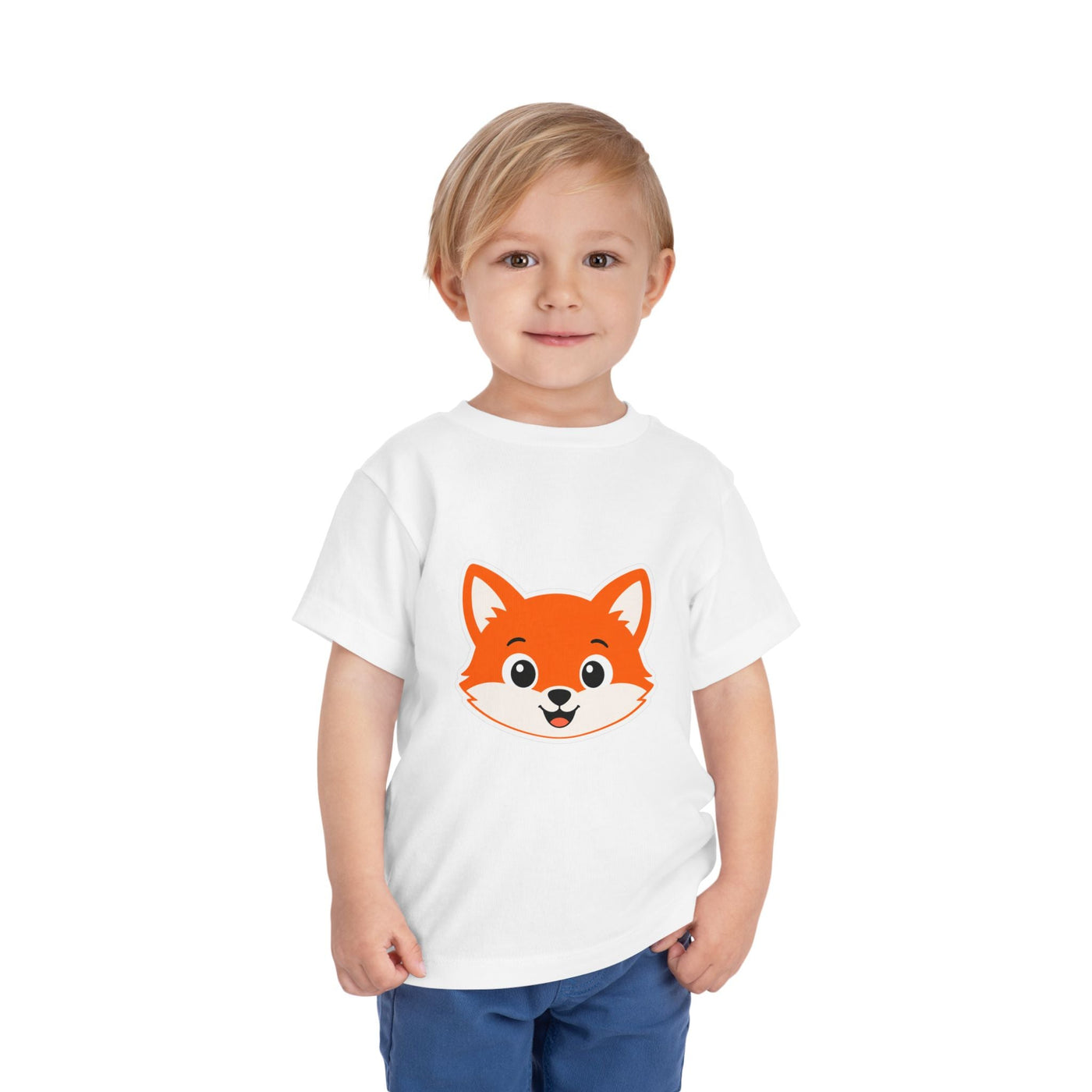Toddler Tee — Cute Smiling Fox Face Kids Shirt - Front Patch Kids Co.