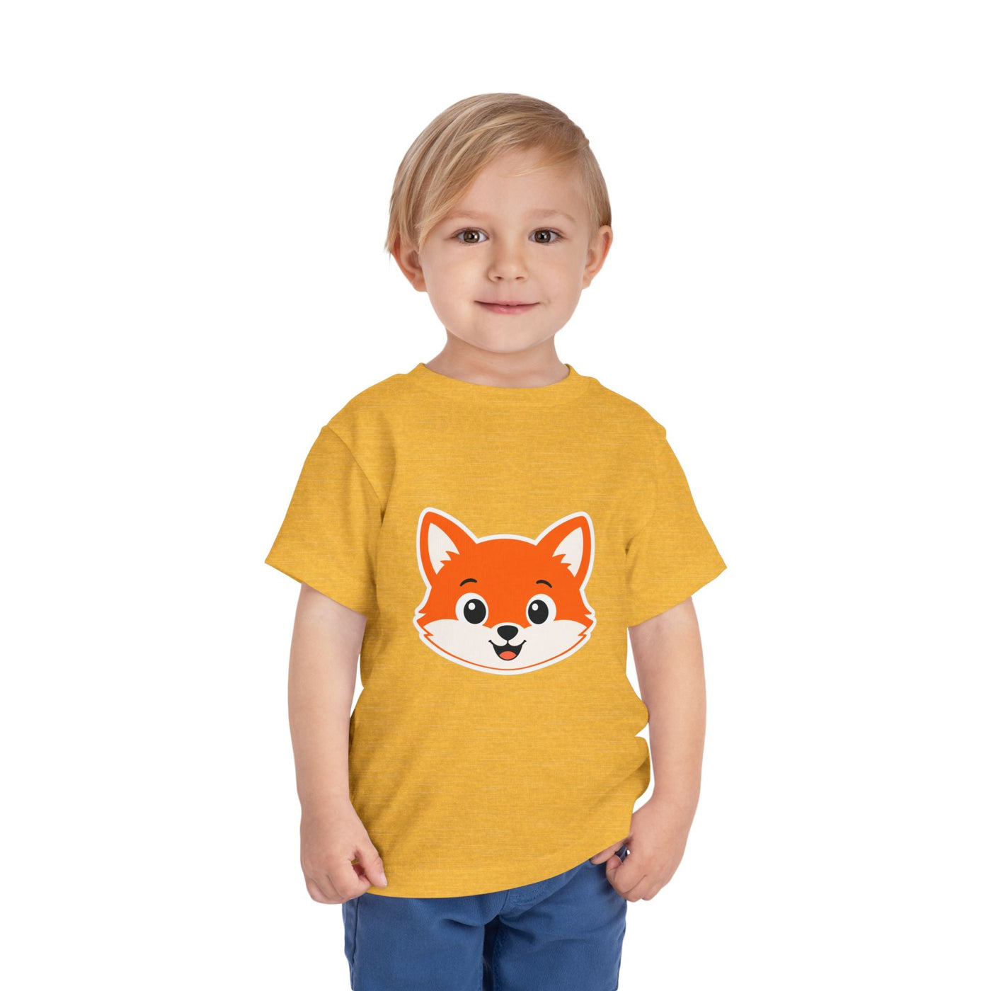 Toddler Tee — Cute Smiling Fox Face Kids Shirt - Front Patch Kids Co.
