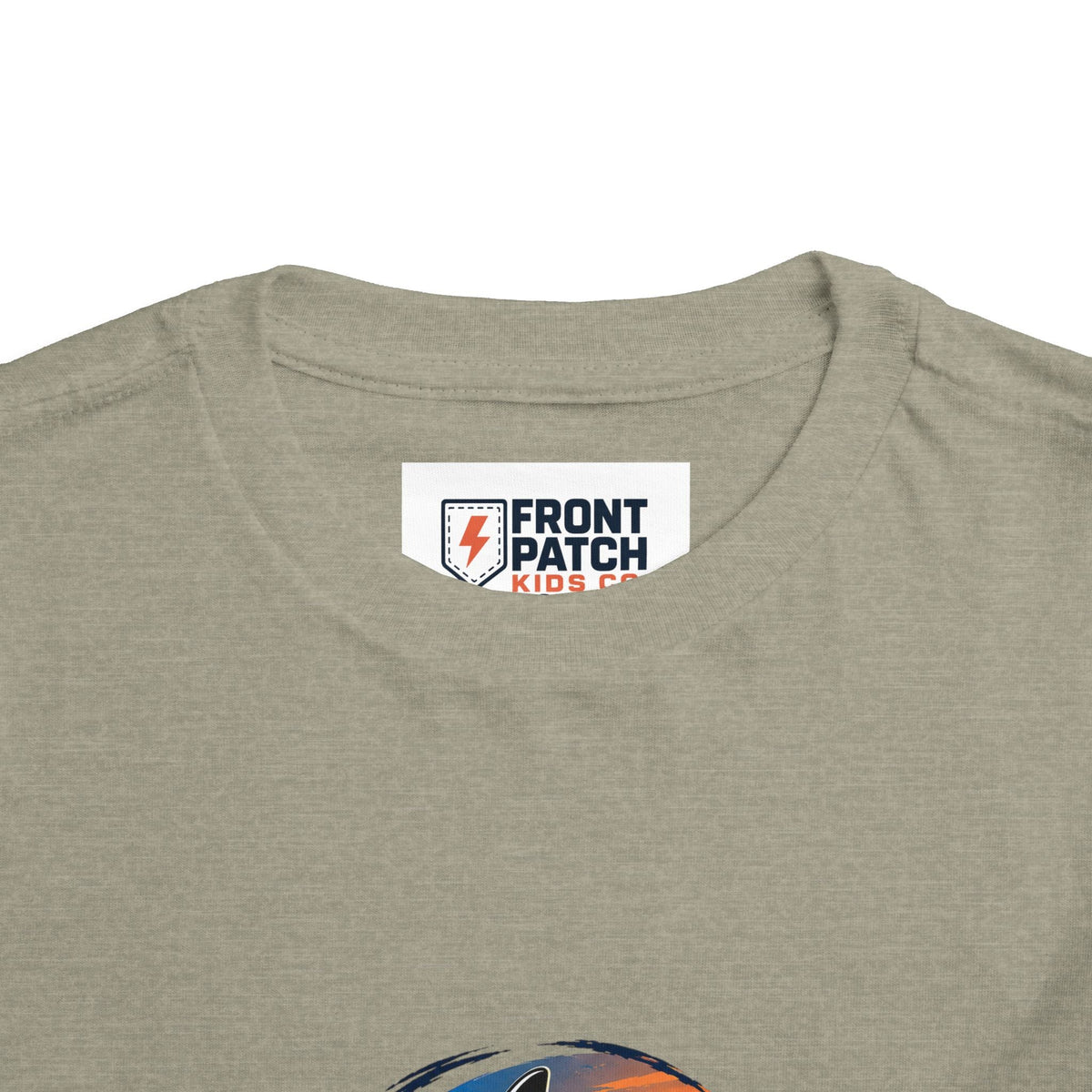 Toddler Tee — 'Front Patch' Surf Shark Graphic Sunset Kids Shirt - Front Patch Kids Co.