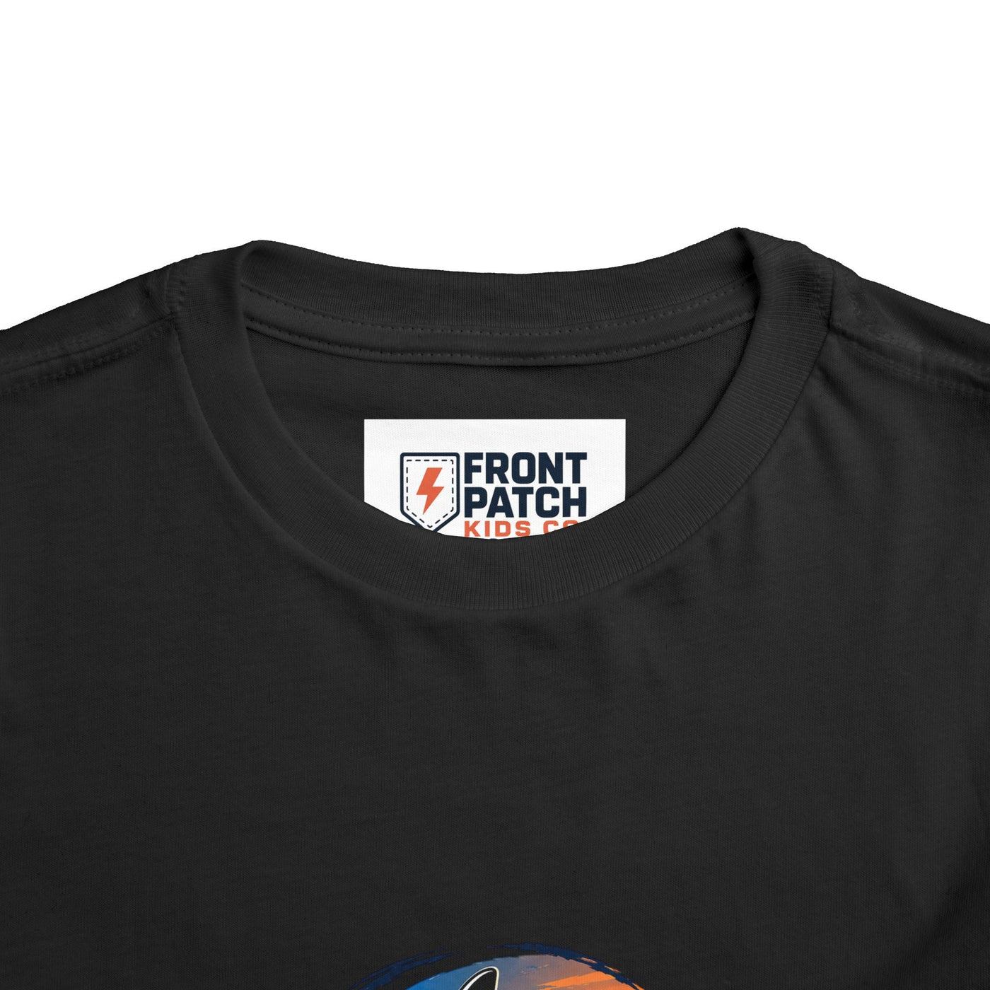 Toddler Tee — 'Front Patch' Surf Shark Graphic Sunset Kids Shirt - Front Patch Kids Co.