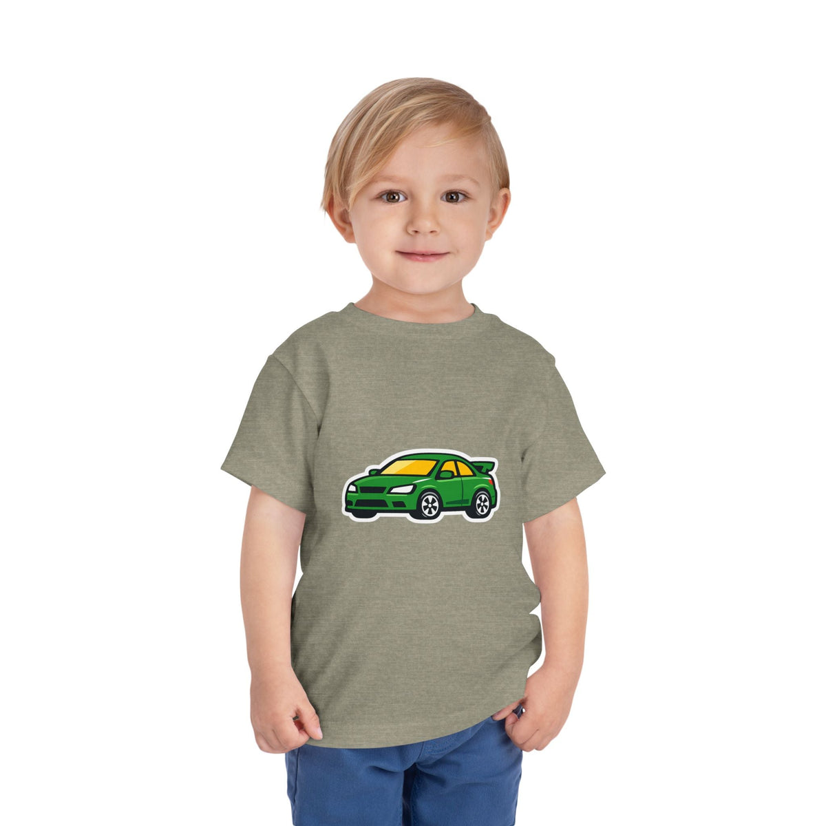 Toddler Tee — Green Race Car Graphic - Front Patch Kids Co.