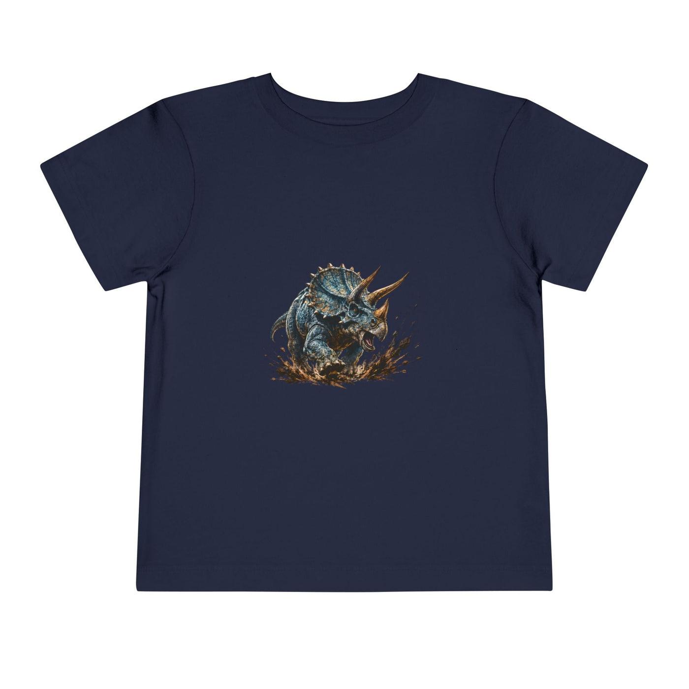 Toddler Tee — Mud-Splash Triceratops Dino Shirt for Kids - Front Patch Kids Co.