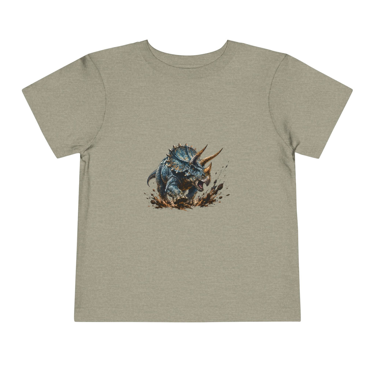 Toddler Tee — Mud-Splash Triceratops Dino Shirt for Kids - Front Patch Kids Co.