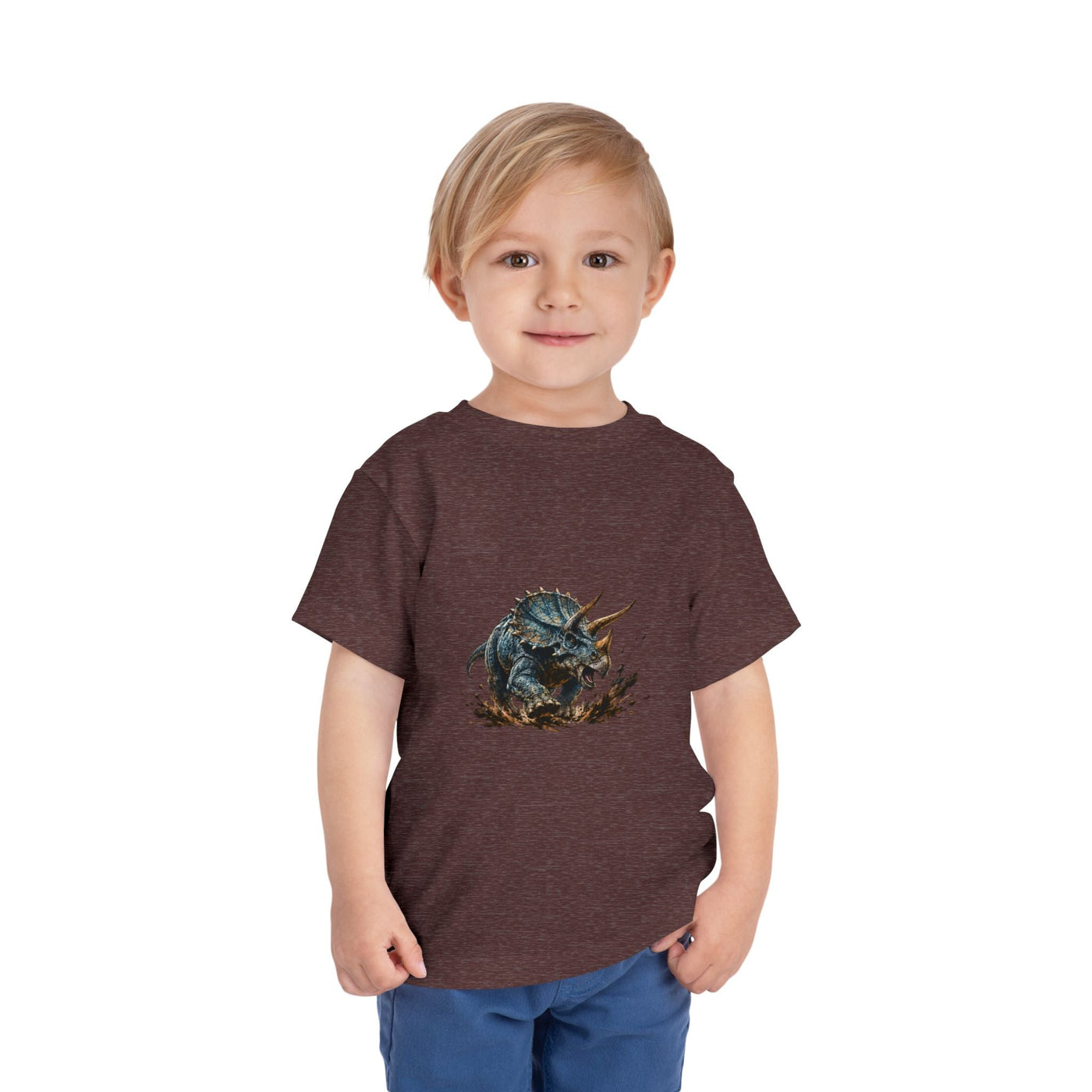 Toddler Tee — Mud-Splash Triceratops Dino Shirt for Kids - Front Patch Kids Co.