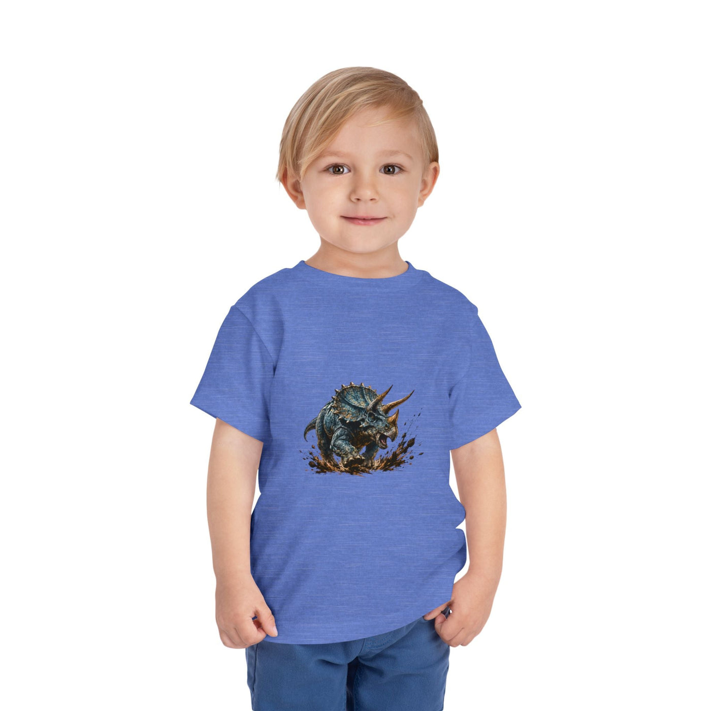 Toddler Tee — Mud-Splash Triceratops Dino Shirt for Kids - Front Patch Kids Co.