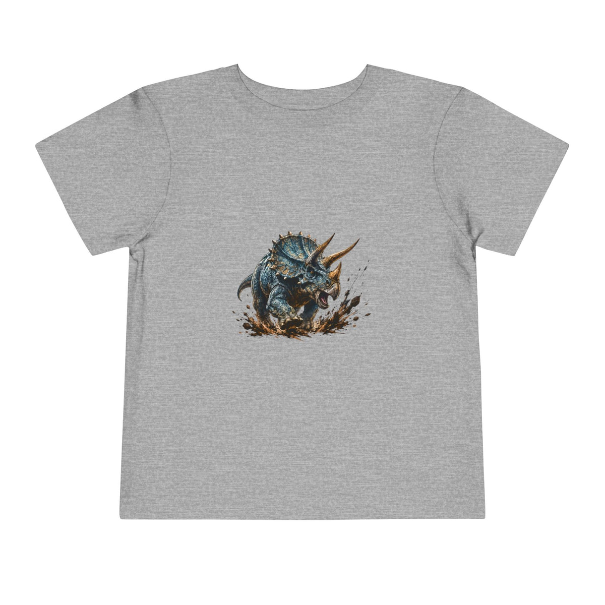 Toddler Tee — Mud-Splash Triceratops Dino Shirt for Kids - Front Patch Kids Co.