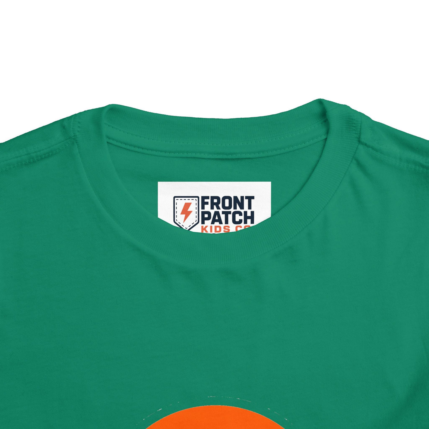 Toddler Tee — "RAWR" Orange Circle Graphic - Front Patch Kids Co.