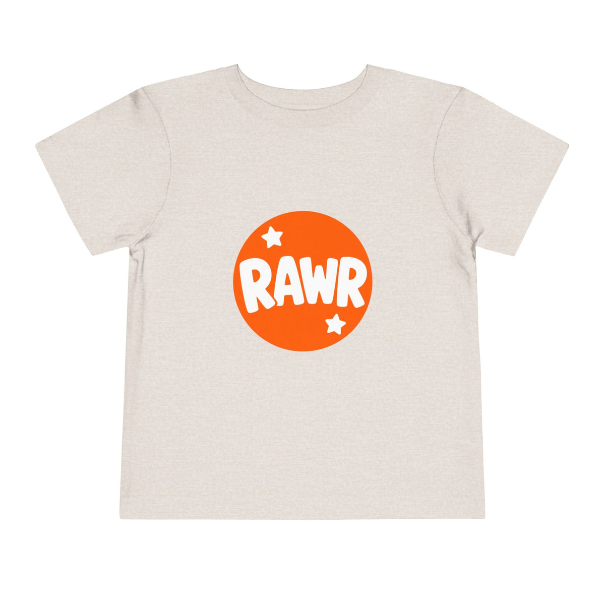 Toddler Tee — "RAWR" Orange Circle Graphic - Front Patch Kids Co.