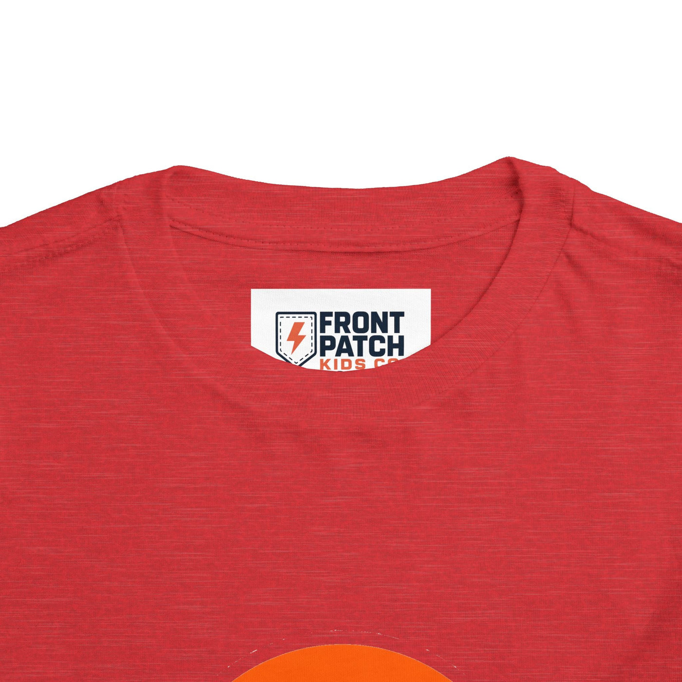 Toddler Tee — "RAWR" Orange Circle Graphic - Front Patch Kids Co.
