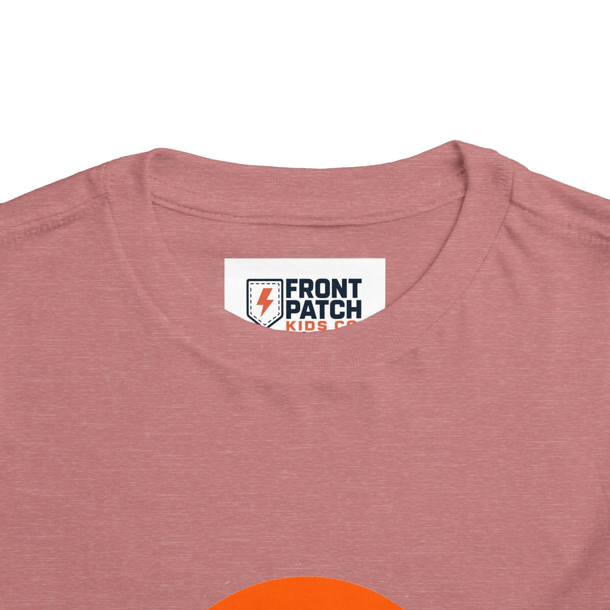 Toddler Tee — "RAWR" Orange Circle Graphic - Front Patch Kids Co.