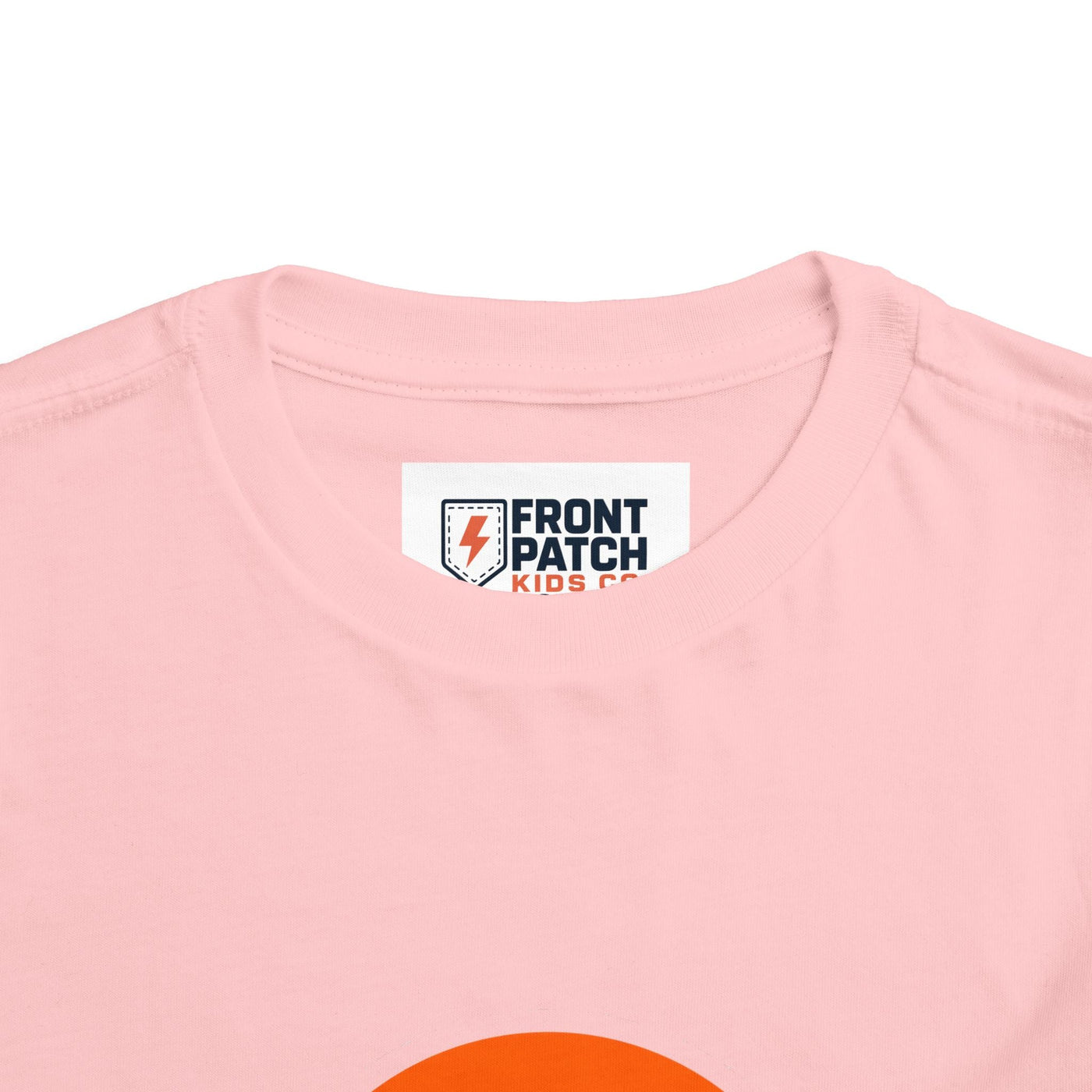 Toddler Tee — "RAWR" Orange Circle Graphic - Front Patch Kids Co.