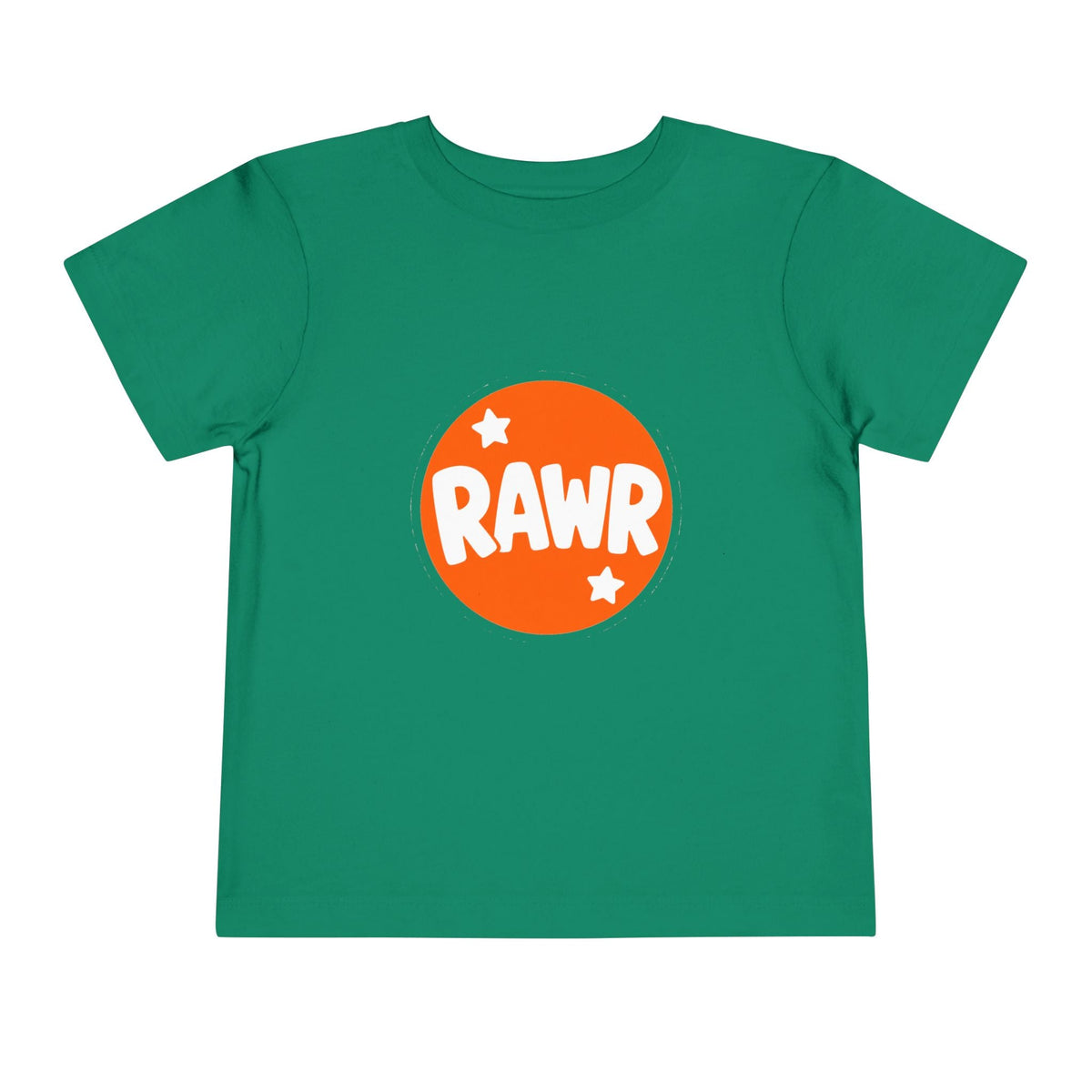 Toddler Tee — "RAWR" Orange Circle Graphic - Front Patch Kids Co.