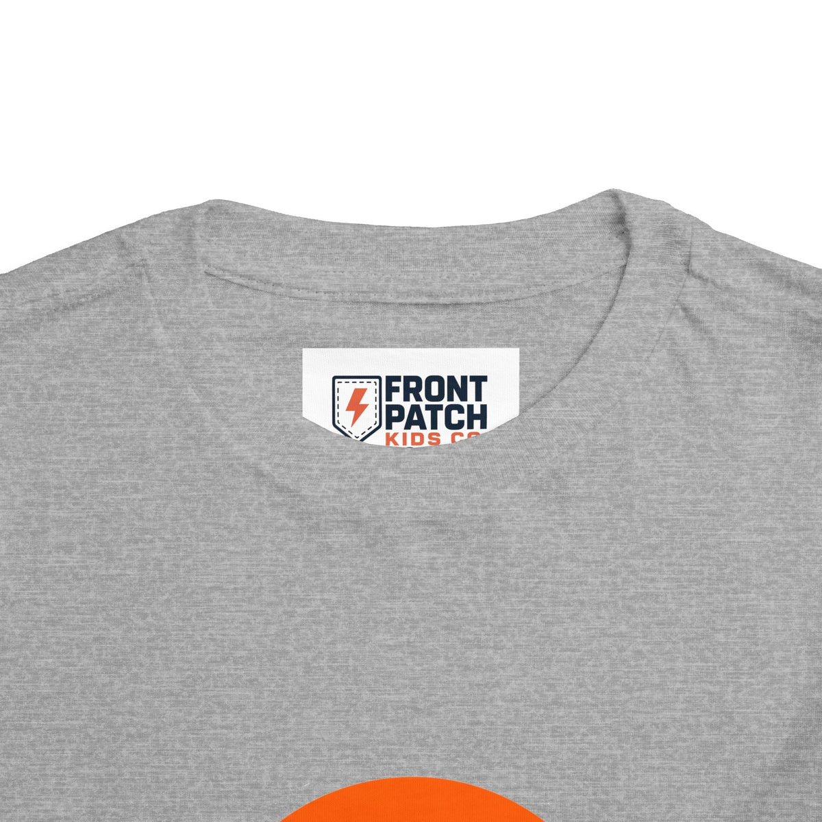 Toddler Tee — "RAWR" Orange Circle Graphic - Front Patch Kids Co.
