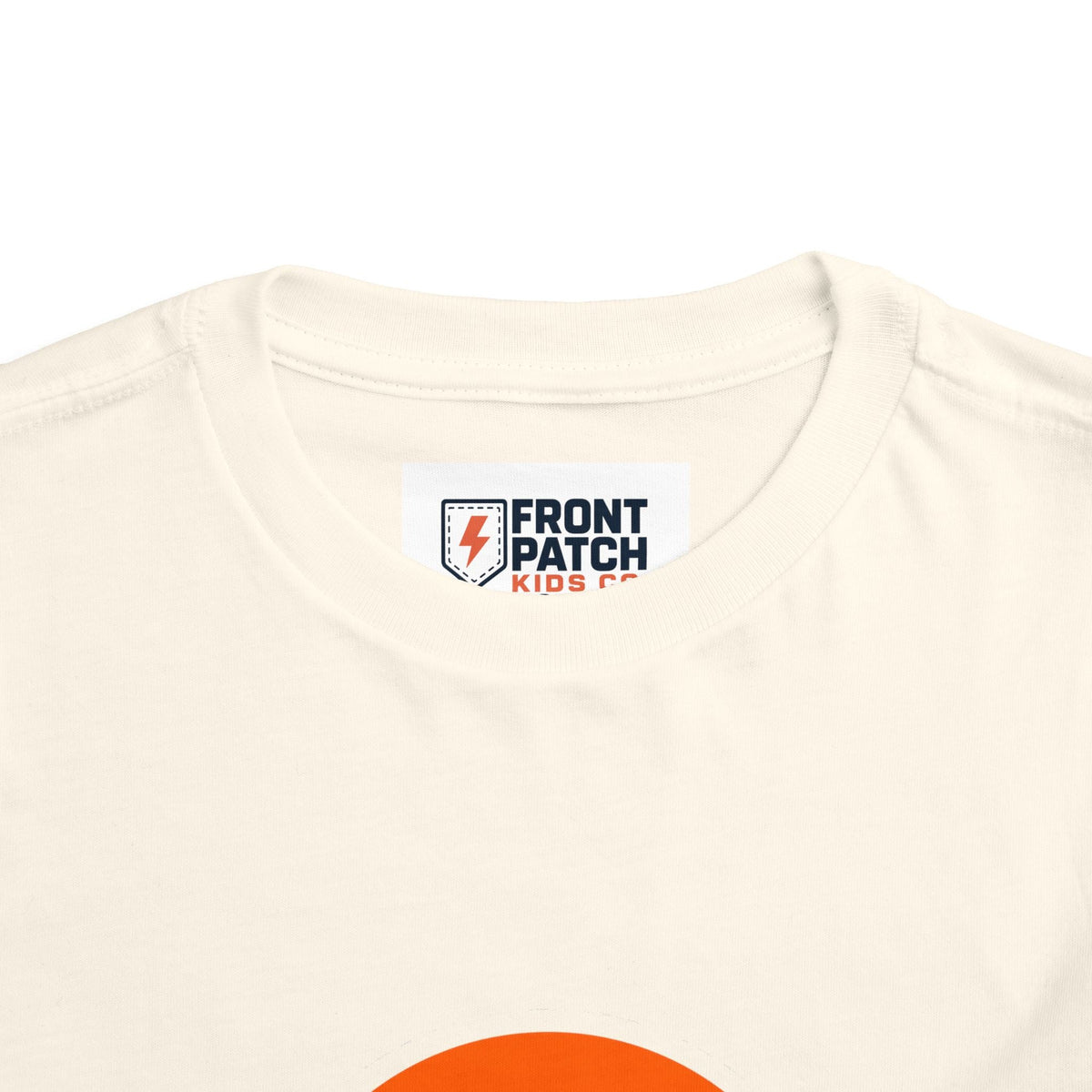 Toddler Tee — "RAWR" Orange Circle Graphic - Front Patch Kids Co.