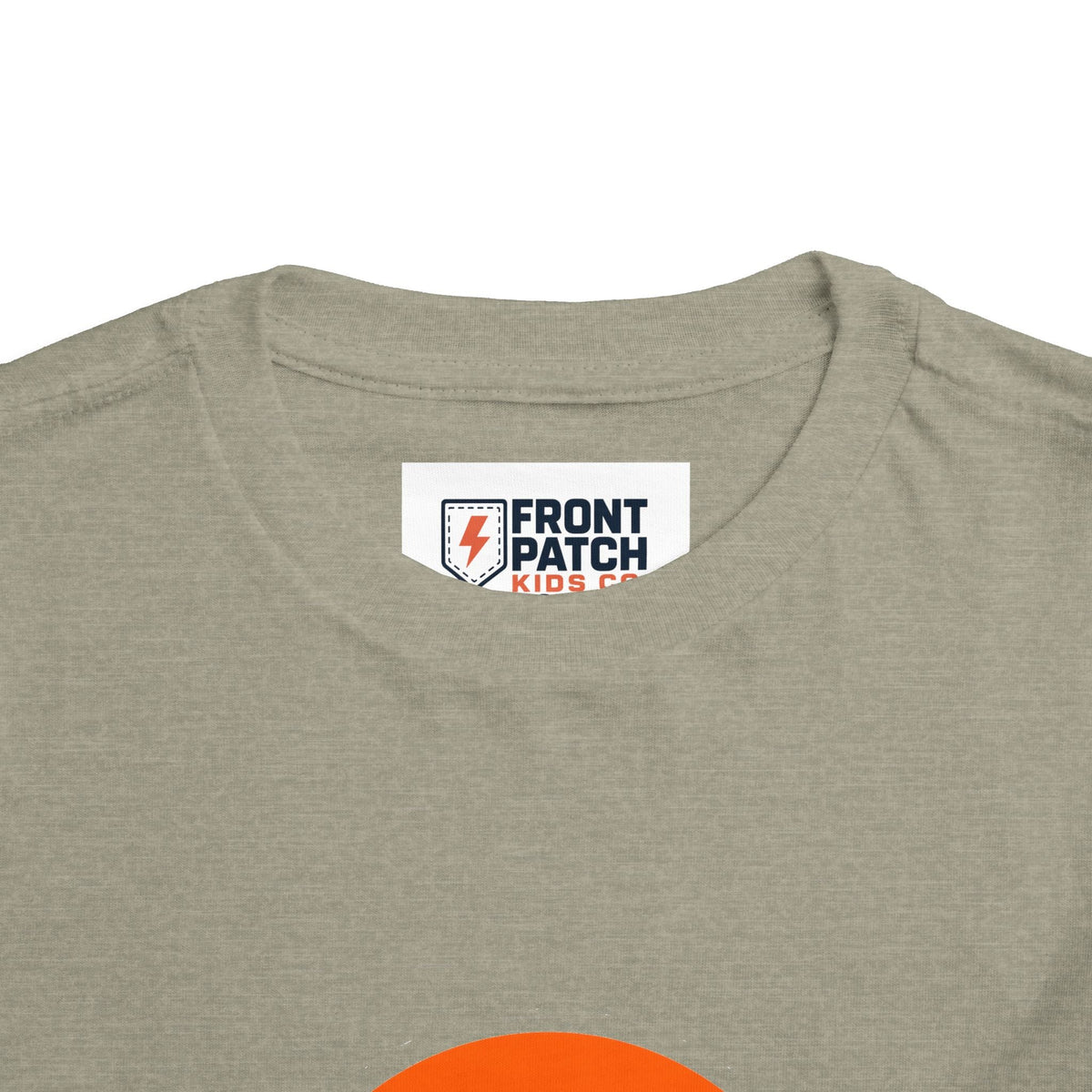 Toddler Tee — "RAWR" Orange Circle Graphic - Front Patch Kids Co.