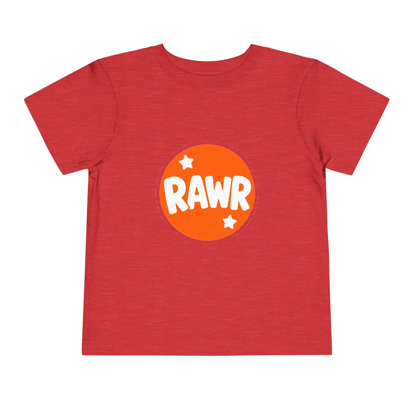 Toddler Tee — "RAWR" Orange Circle Graphic - Front Patch Kids Co.