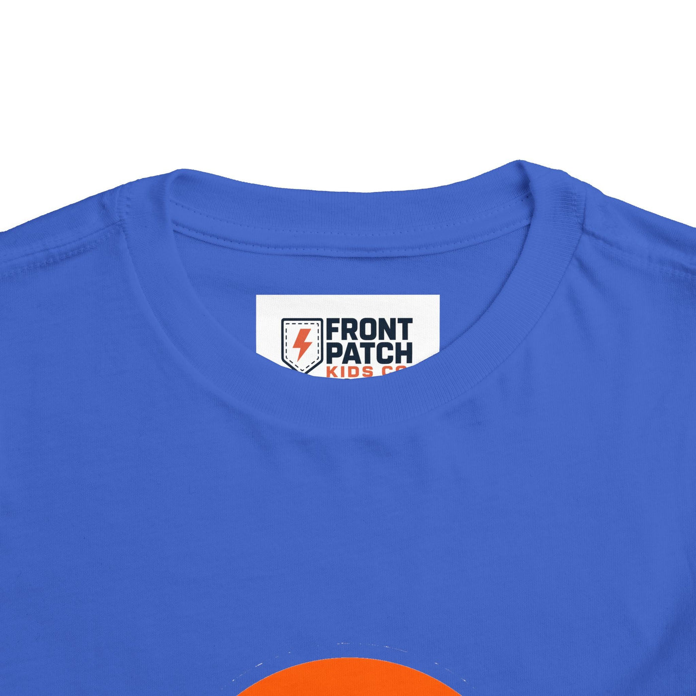 Toddler Tee — "RAWR" Orange Circle Graphic - Front Patch Kids Co.