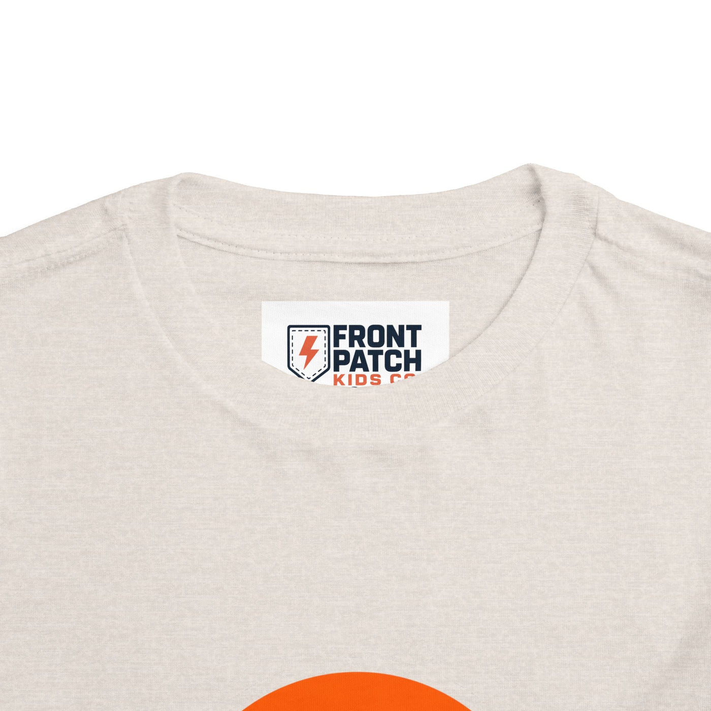Toddler Tee — "RAWR" Orange Circle Graphic - Front Patch Kids Co.