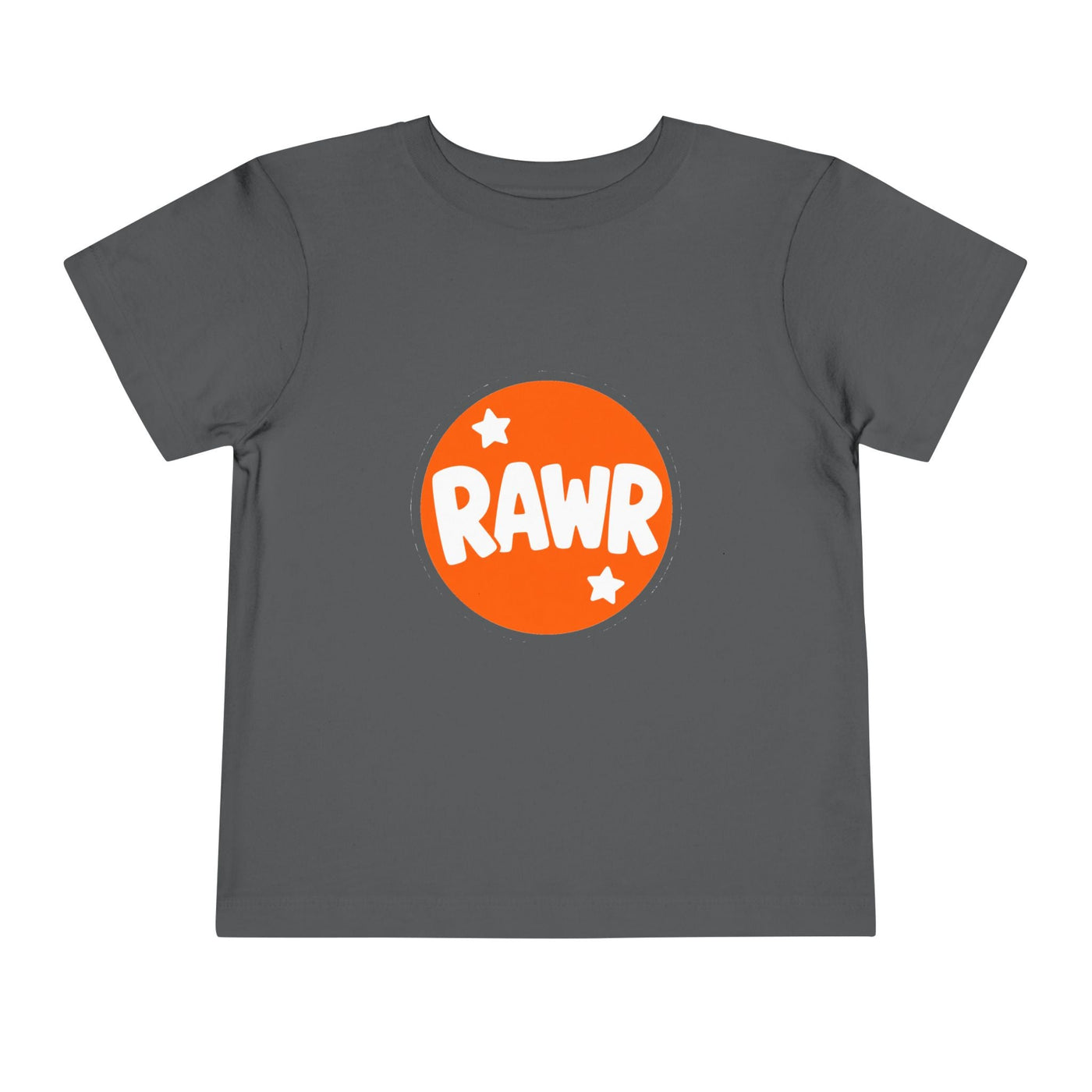Toddler Tee — "RAWR" Orange Circle Graphic - Front Patch Kids Co.