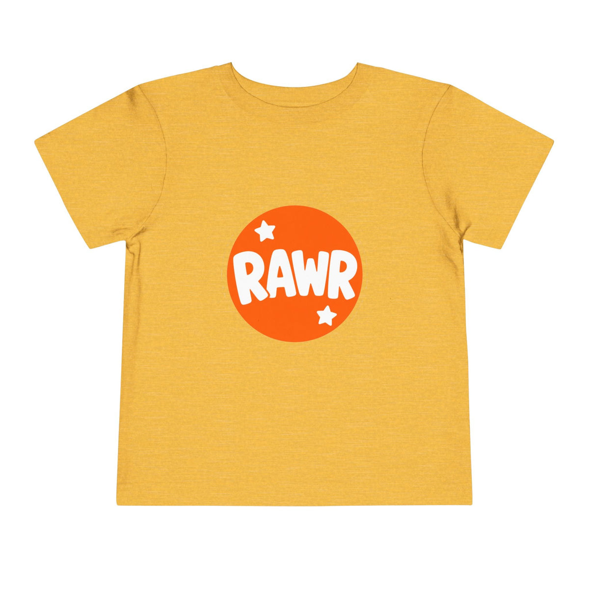 Toddler Tee — "RAWR" Orange Circle Graphic - Front Patch Kids Co.
