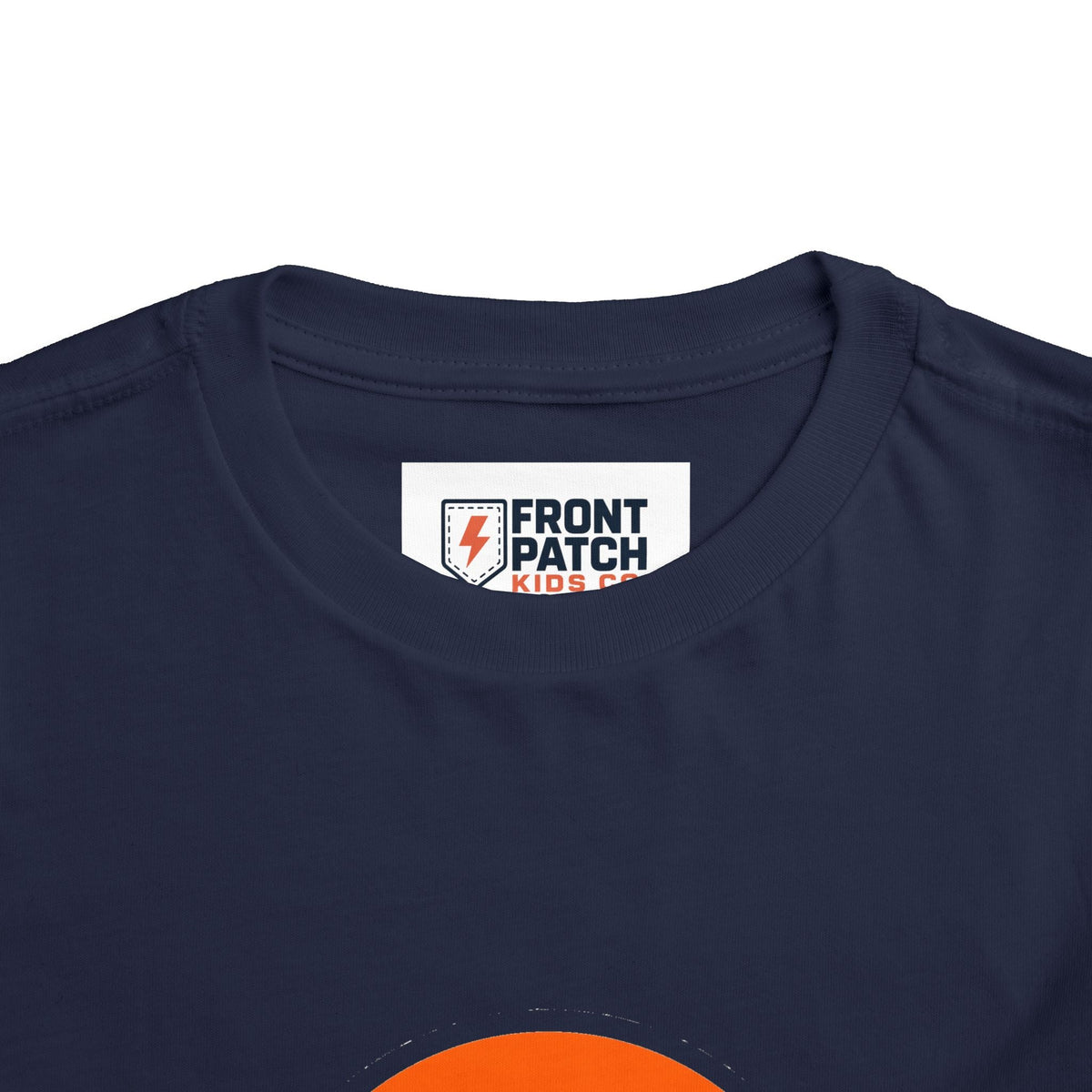 Toddler Tee — "RAWR" Orange Circle Graphic - Front Patch Kids Co.