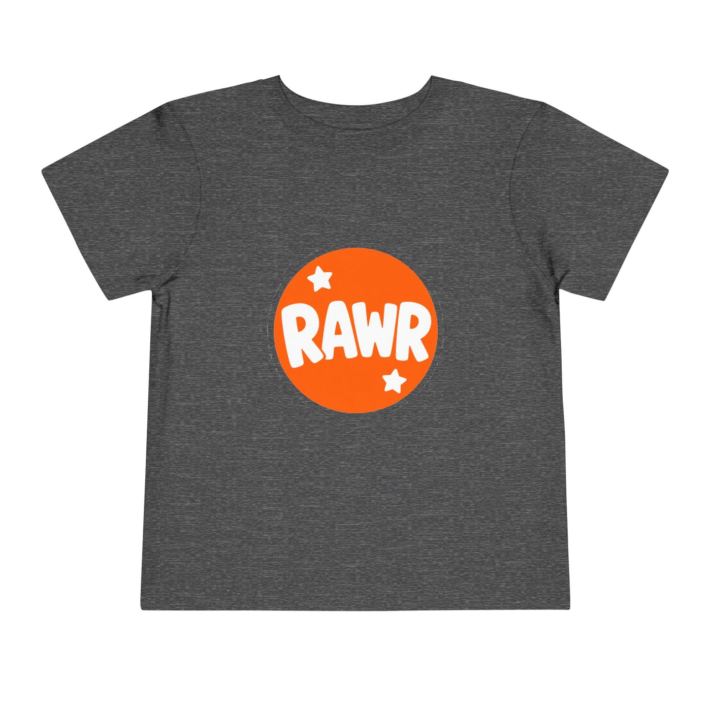 Toddler Tee — "RAWR" Orange Circle Graphic - Front Patch Kids Co.