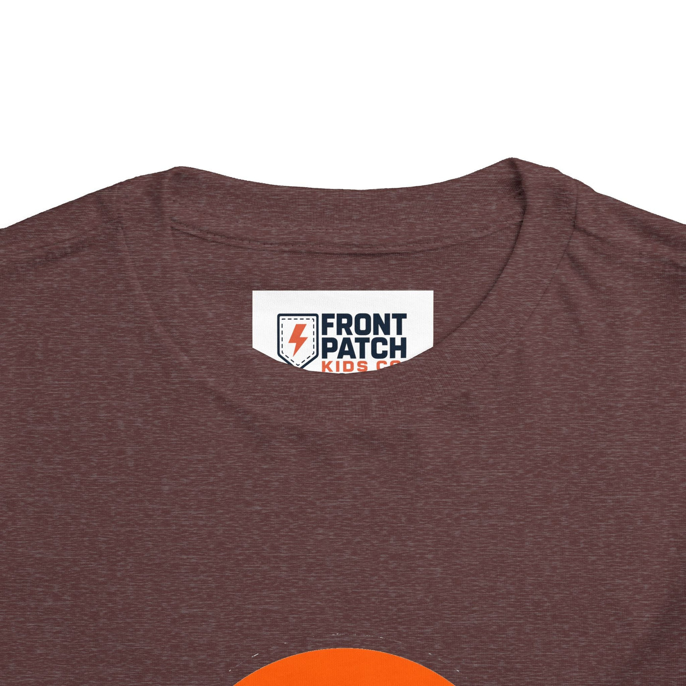 Toddler Tee — "RAWR" Orange Circle Graphic - Front Patch Kids Co.