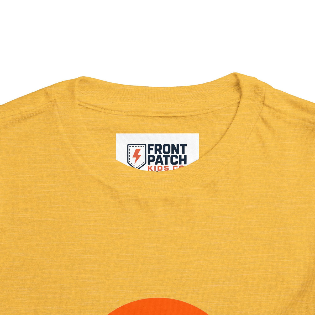 Toddler Tee — "RAWR" Orange Circle Graphic - Front Patch Kids Co.