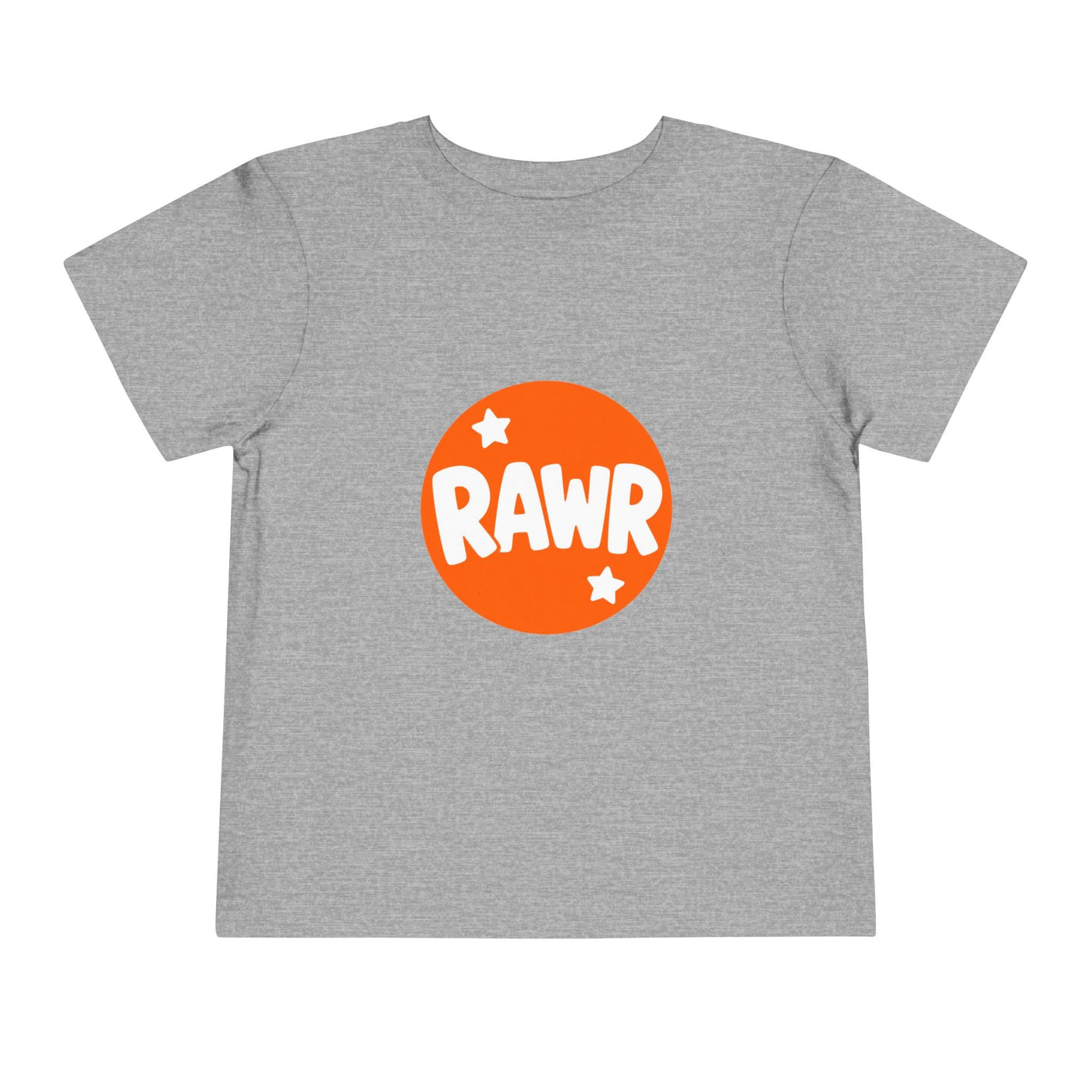 Toddler Tee — "RAWR" Orange Circle Graphic - Front Patch Kids Co.
