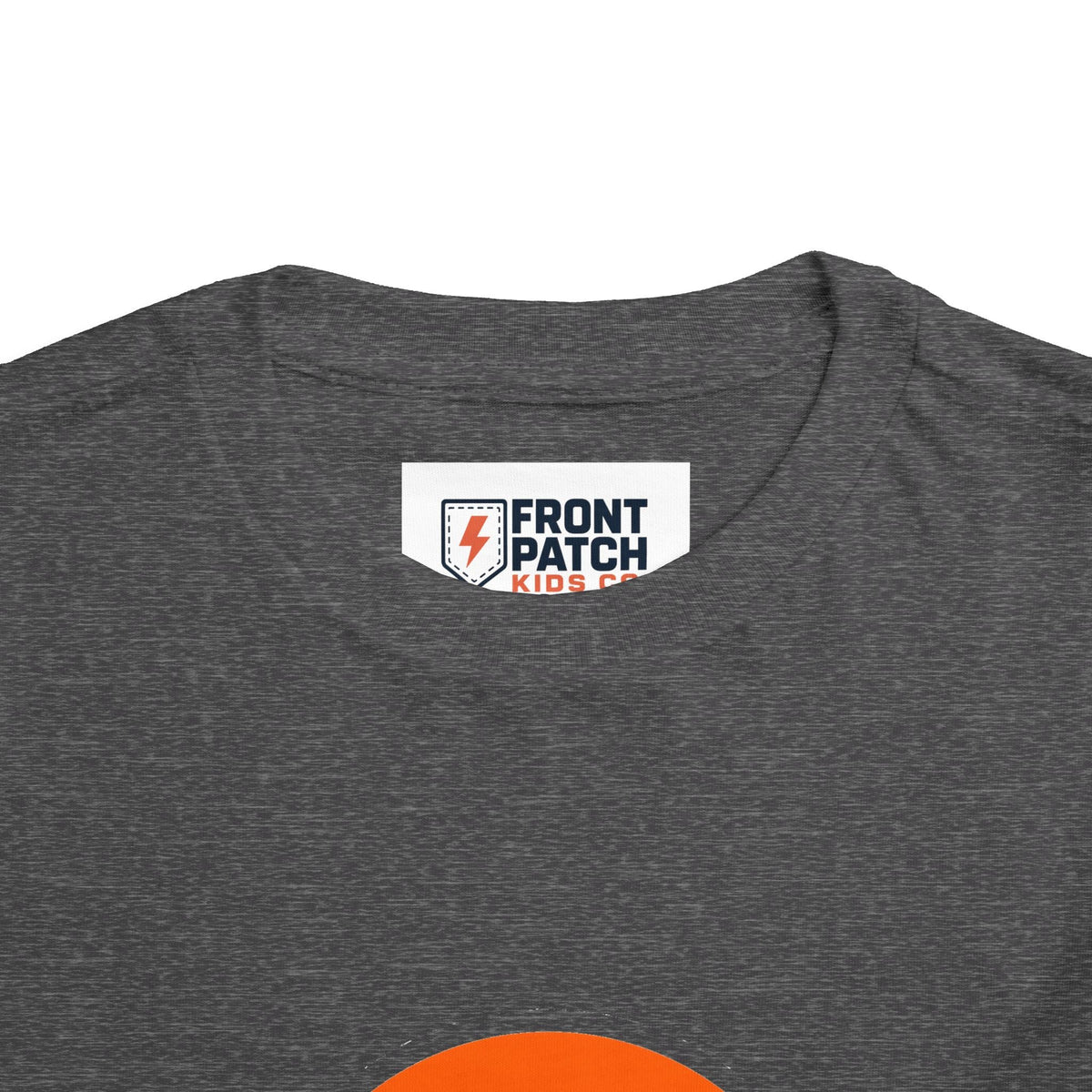 Toddler Tee — "RAWR" Orange Circle Graphic - Front Patch Kids Co.