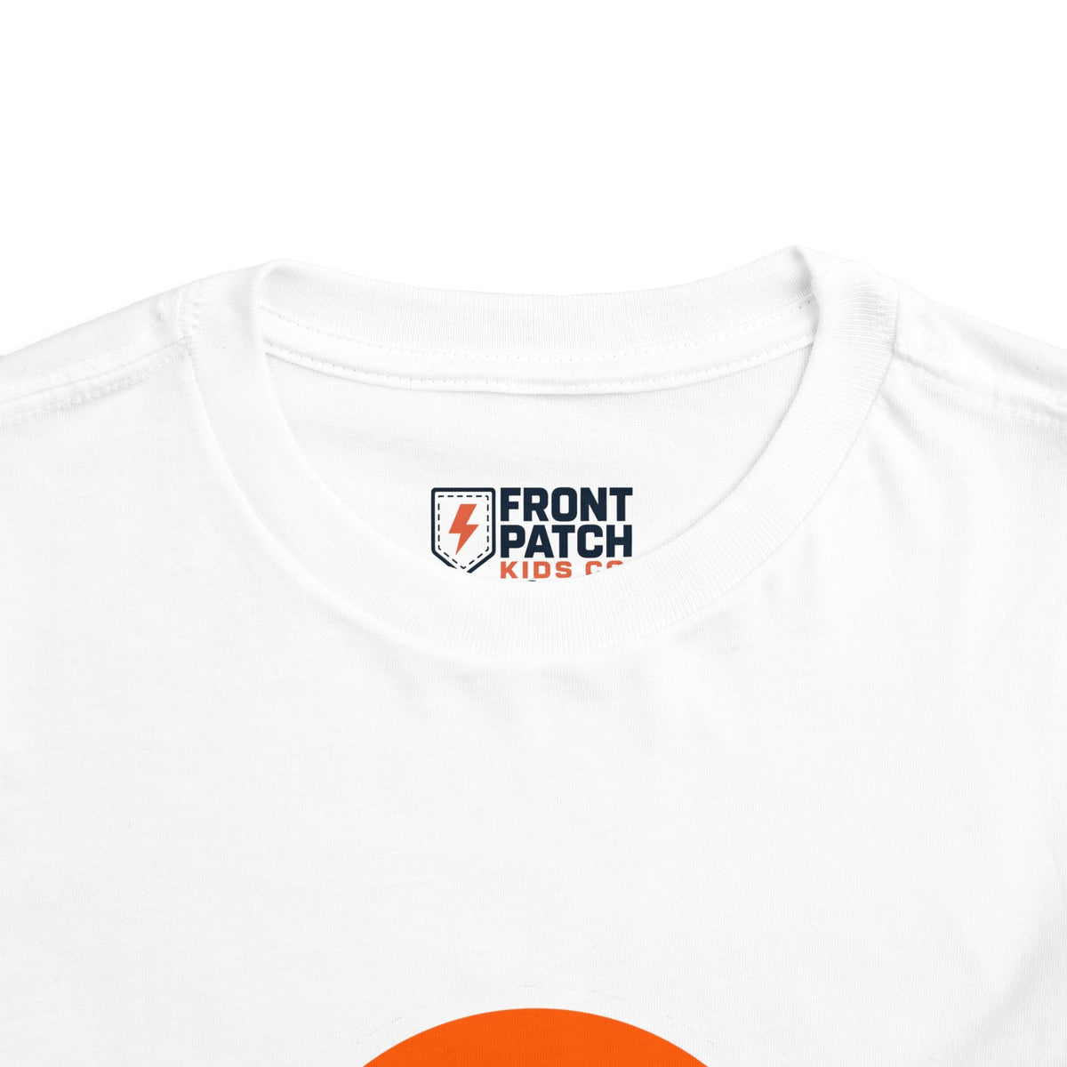 Toddler Tee — "RAWR" Orange Circle Graphic - Front Patch Kids Co.