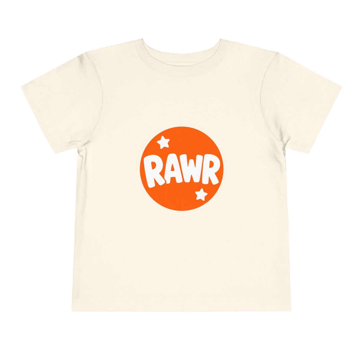 Toddler Tee — "RAWR" Orange Circle Graphic - Front Patch Kids Co.