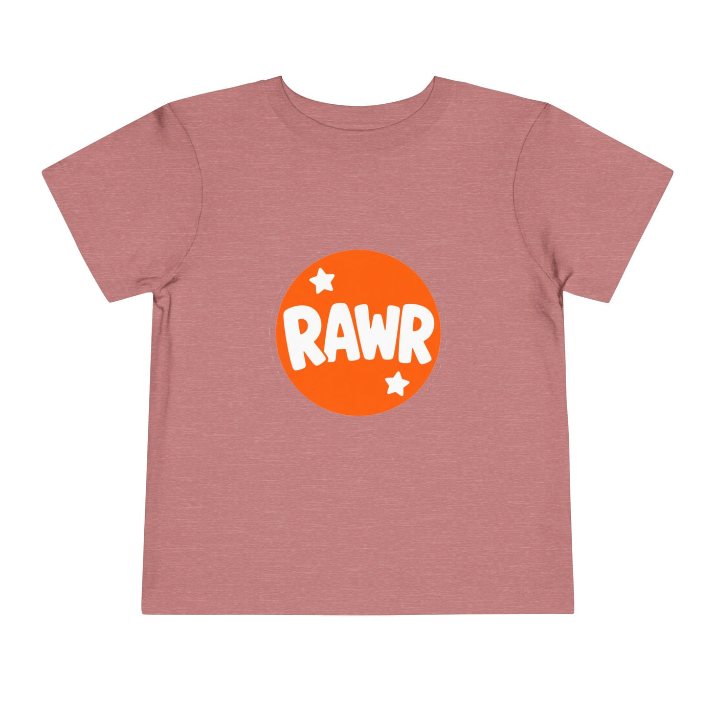 Toddler Tee — "RAWR" Orange Circle Graphic - Front Patch Kids Co.