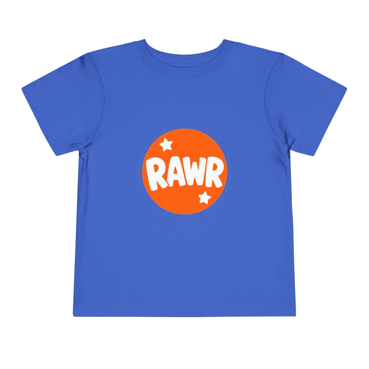 Toddler Tee — "RAWR" Orange Circle Graphic - Front Patch Kids Co.