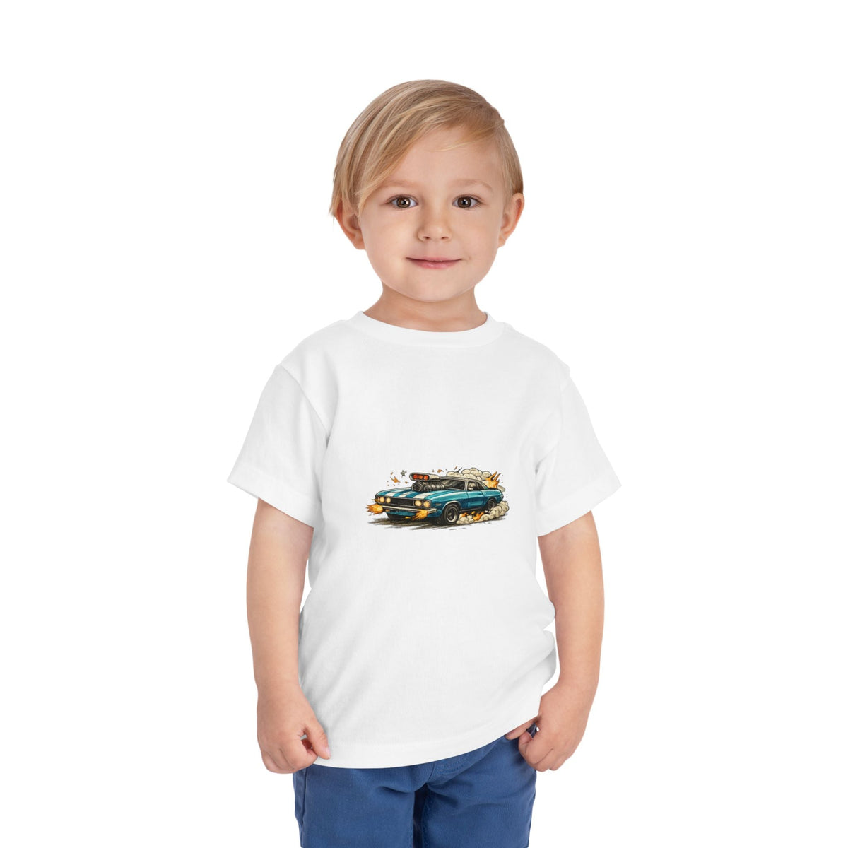 Toddler Tee — Retro Race Car Graphic Shirt - Front Patch Kids Co.
