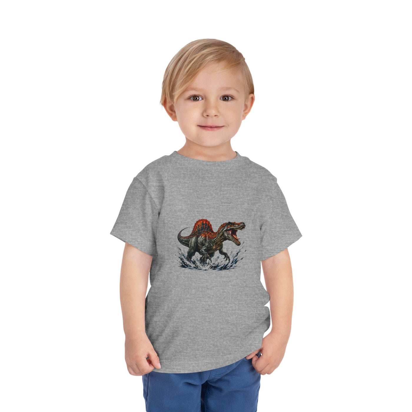 Toddler Tee — Roaring Spinosaurus Dinosaur Graphic Shirt - Front Patch Kids Co.
