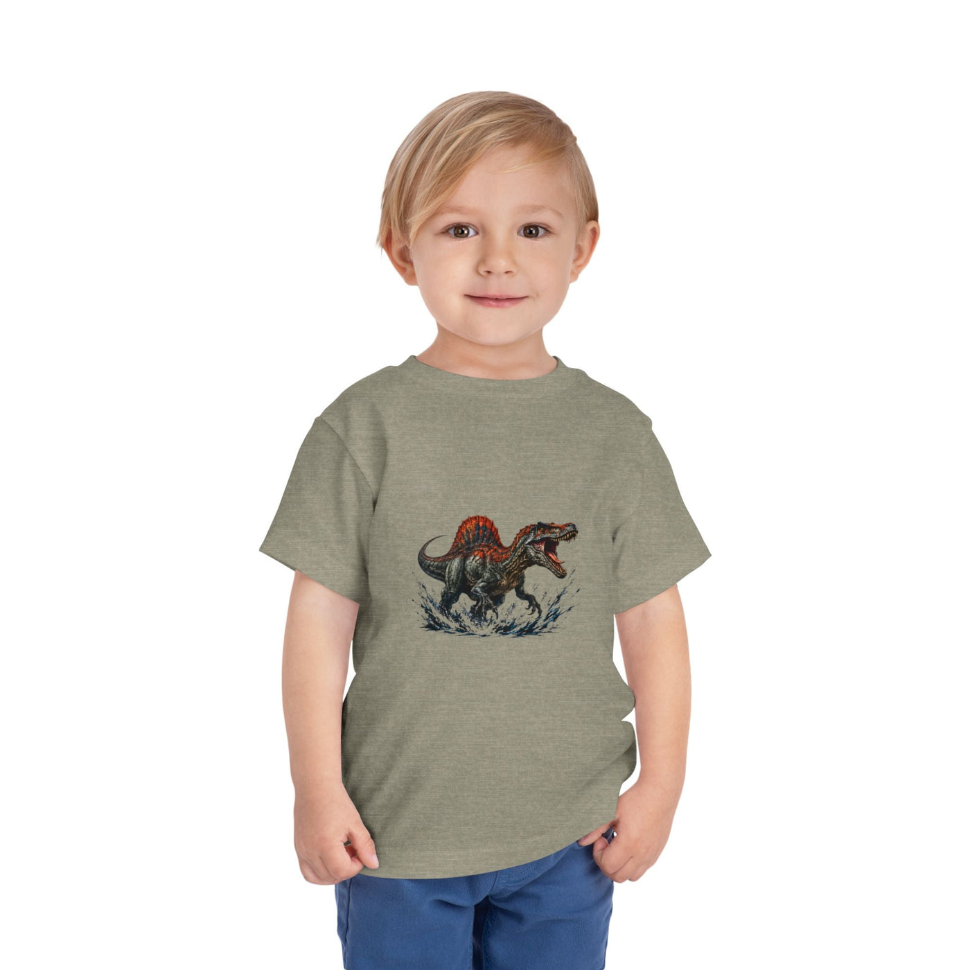 Toddler Tee — Roaring Spinosaurus Dinosaur Graphic Shirt - Front Patch Kids Co.