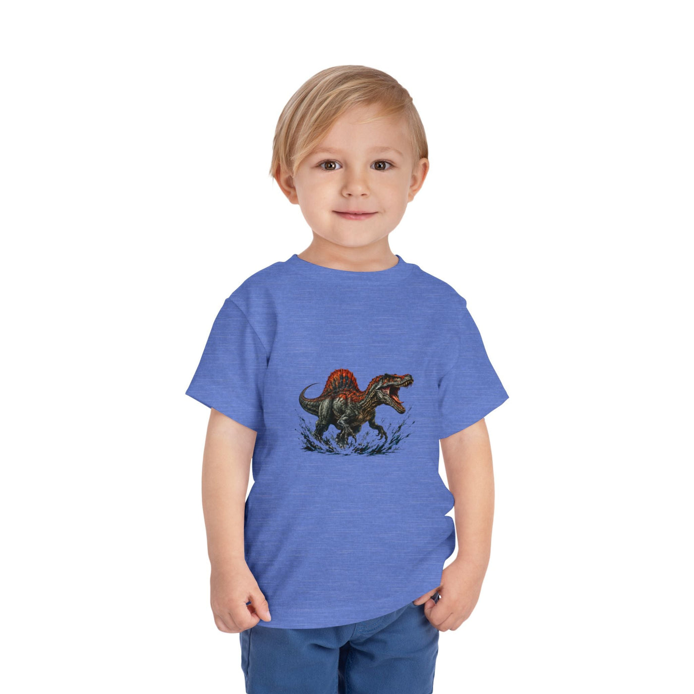 Toddler Tee — Roaring Spinosaurus Dinosaur Graphic Shirt - Front Patch Kids Co.