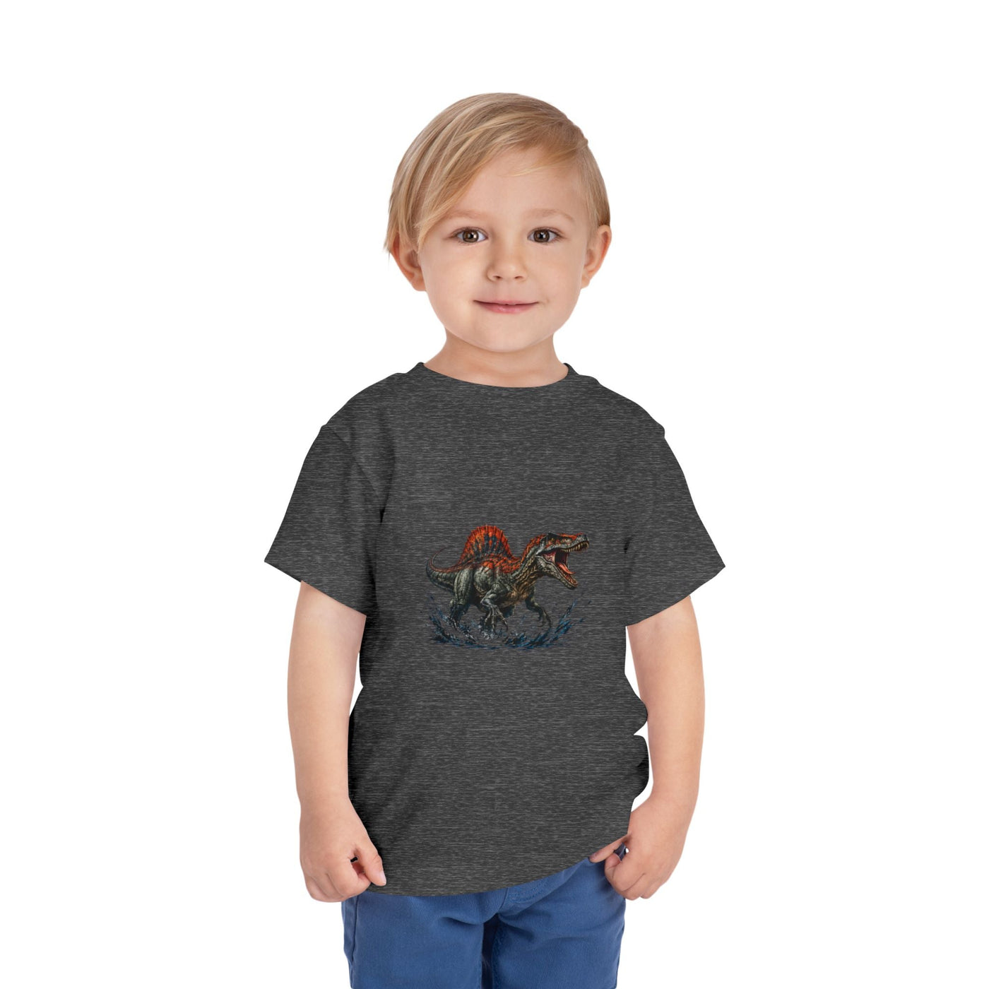 Toddler Tee — Roaring Spinosaurus Dinosaur Graphic Shirt - Front Patch Kids Co.