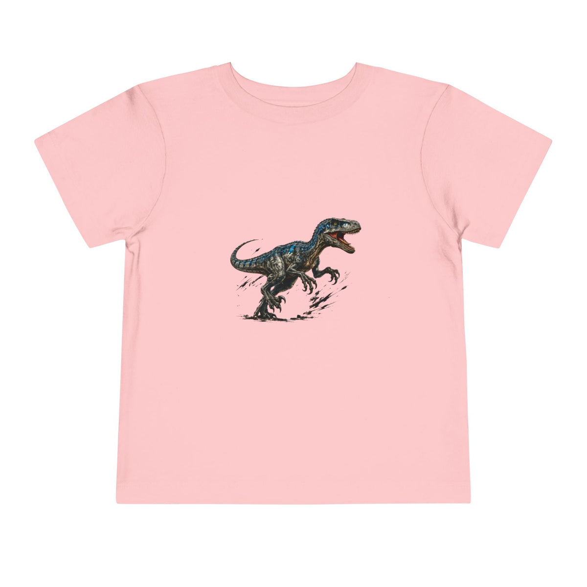 Toddler Tee — Running Velociraptor Dinosaur Graphic - Front Patch Kids Co.