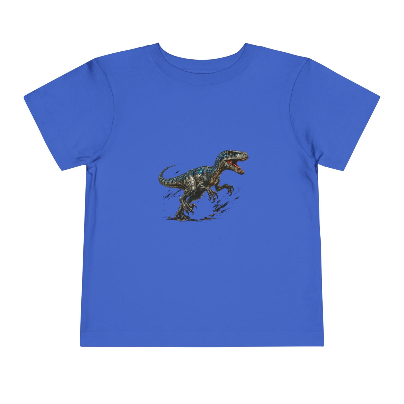 Toddler Tee — Running Velociraptor Dinosaur Graphic - Front Patch Kids Co.
