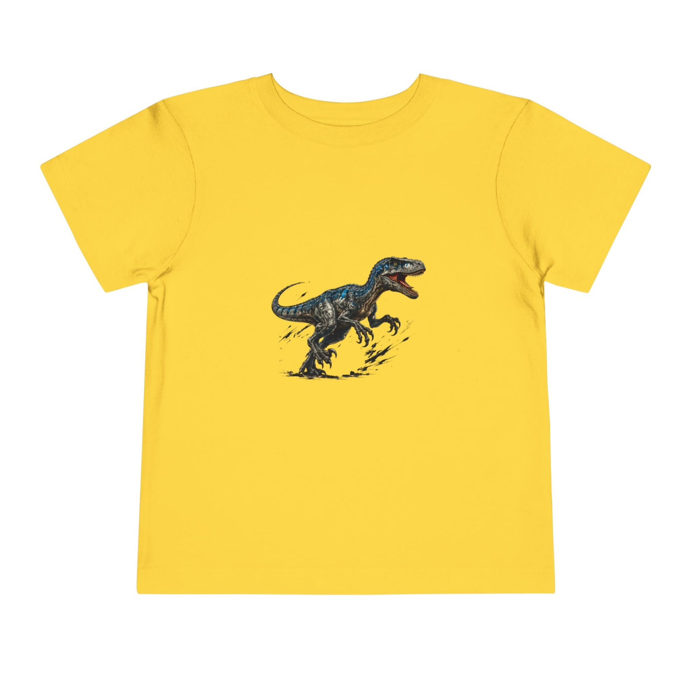 Toddler Tee — Running Velociraptor Dinosaur Graphic - Front Patch Kids Co.