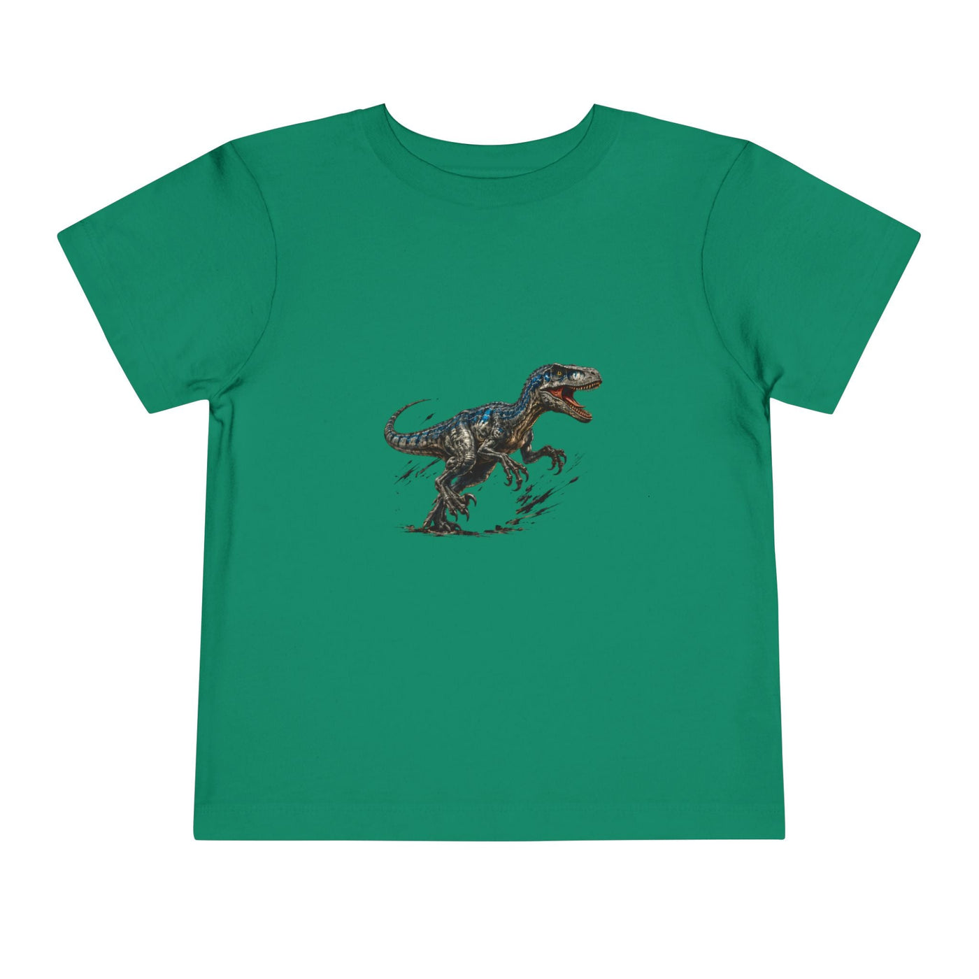 Toddler Tee — Running Velociraptor Dinosaur Graphic - Front Patch Kids Co.